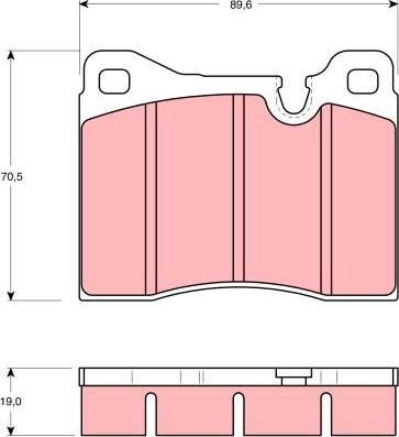 TRW GDB261 - Set placute frana,frana disc parts5.com