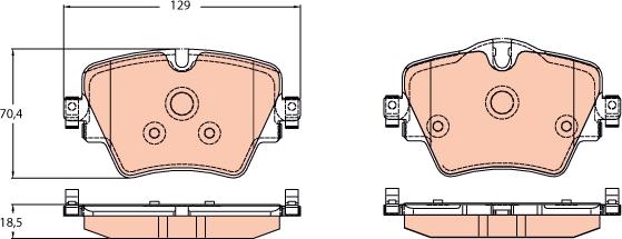 TRW GDB2098 - Set placute frana,frana disc parts5.com