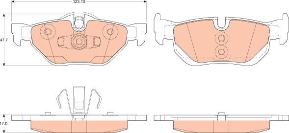 TRW GDB2050 - Set placute frana,frana disc parts5.com