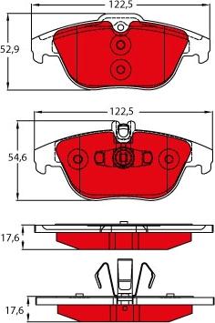 TRW GDB2051DTE - Σετ τακάκια, δισκόφρενα parts5.com