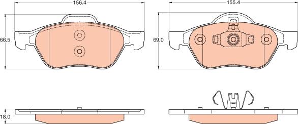 TRW GDB2053 - Jarrupala, levyjarru parts5.com