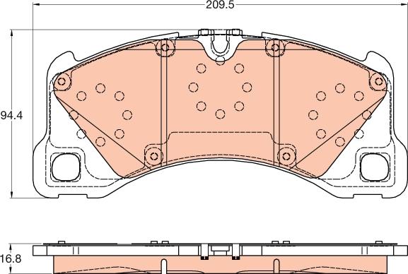 TRW GDB2052 - Set placute frana,frana disc parts5.com