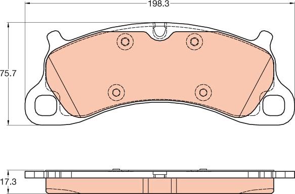 TRW GDB2057 - Set placute frana,frana disc parts5.com