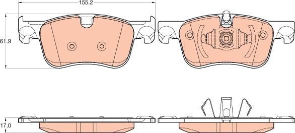 TRW GDB2062 - Set placute frana,frana disc parts5.com