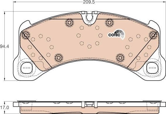 TRW GDB2004 - Set placute frana,frana disc parts5.com