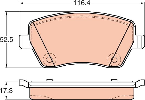 TRW GDB2017 - Set placute frana,frana disc parts5.com