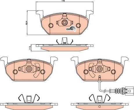 TRW GDB2080 - Set placute frana,frana disc parts5.com