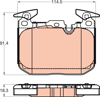 TRW GDB2031 - Set placute frana,frana disc parts5.com