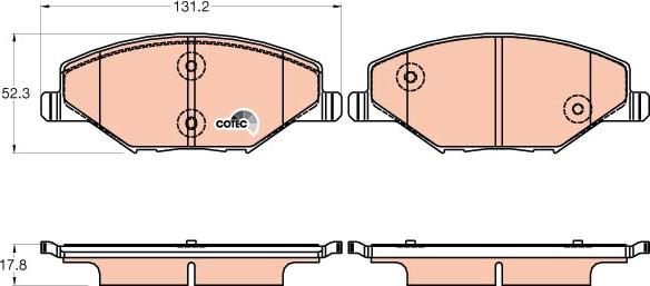 TRW GDB2027 - Brake Pad Set, disc brake parts5.com