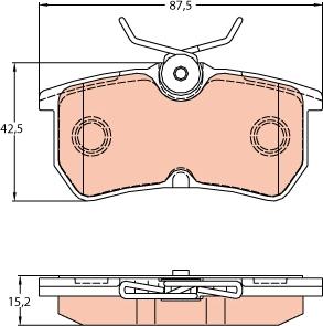 TRW GDB2140 - Set placute frana,frana disc parts5.com