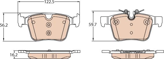 TRW GDB2110 - Set placute frana,frana disc parts5.com