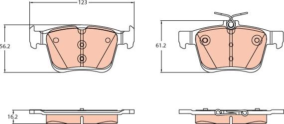 TRW GDB2179 - Piduriklotsi komplekt,ketaspidur parts5.com