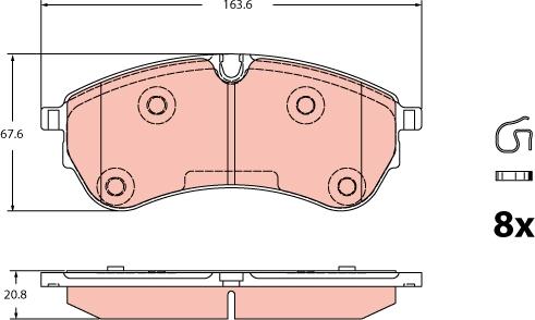 TRW GDB2362 - Set placute frana,frana disc parts5.com