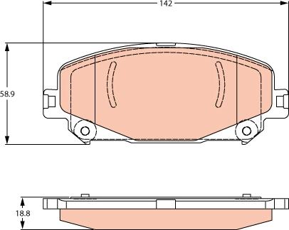 TRW GDB2268 - Set placute frana,frana disc parts5.com