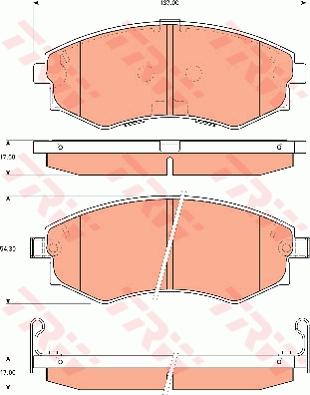 TRW GDB7521 - Set placute frana,frana disc parts5.com