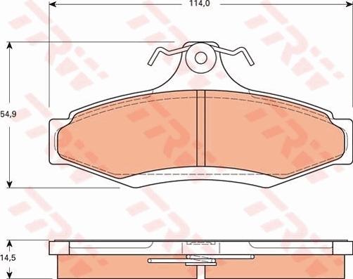 TRW GDB7527 - Set placute frana,frana disc parts5.com