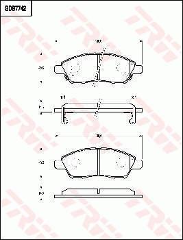 TRW GDB7742 - Set placute frana,frana disc parts5.com