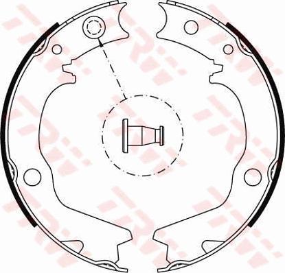 TRW GS8479 - Komplet kočionih papuča, ručna kočnica parts5.com