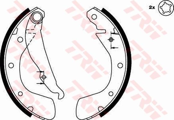 TRW GS8542 - Garnitura zavorne celjusti parts5.com