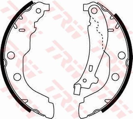 TRW GS8617 - Brake Shoe Set parts5.com