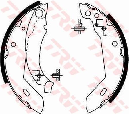 TRW GS8158 - Σετ σιαγόνων φρένων parts5.com