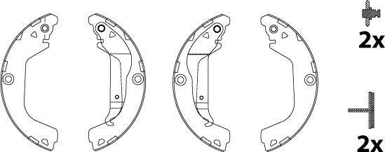 TRW GS8828 - Brake Shoe Set parts5.com