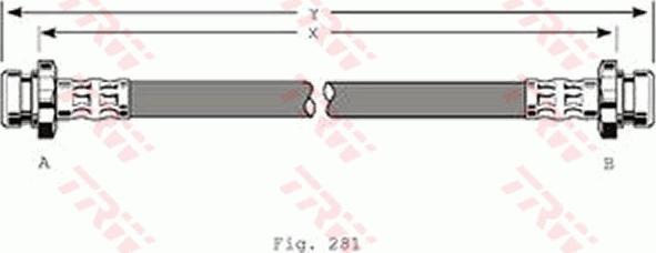 TRW PHA213 - Zavorna cev parts5.com