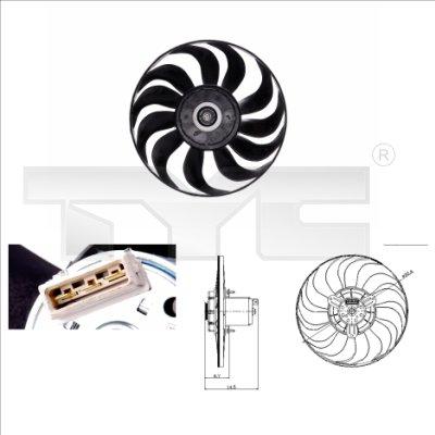 TYC 837-0019 - Ventilator, radiator parts5.com