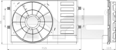 TYC 837-0034-1 - Držač, ventilator hladnjaka parts5.com