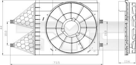 TYC 837-0033-1 - Tartó, hűtőventilátor parts5.com