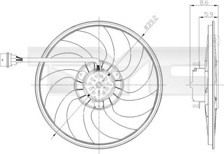 TYC 837-0037 - Fan, motor soğutması parts5.com