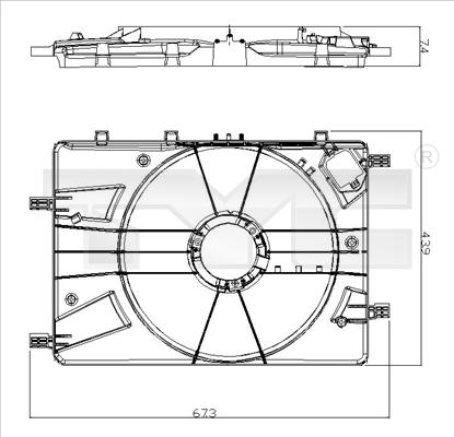 TYC 825-0016-1 - Support, cooling fan parts5.com