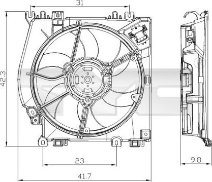 TYC 828-0001 - Ventilator, hlađenje motora parts5.com