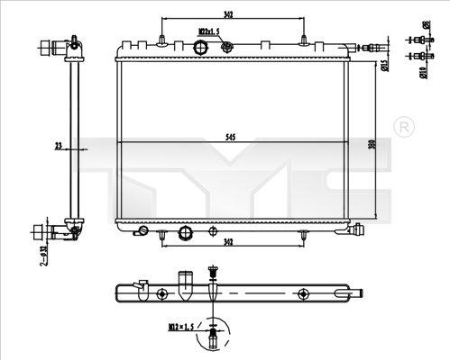 TYC 726-0016-R - Radiator, racire motor parts5.com