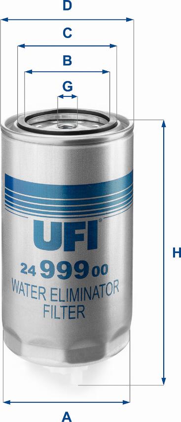 UFI 24.999.00 - Fuel filter parts5.com