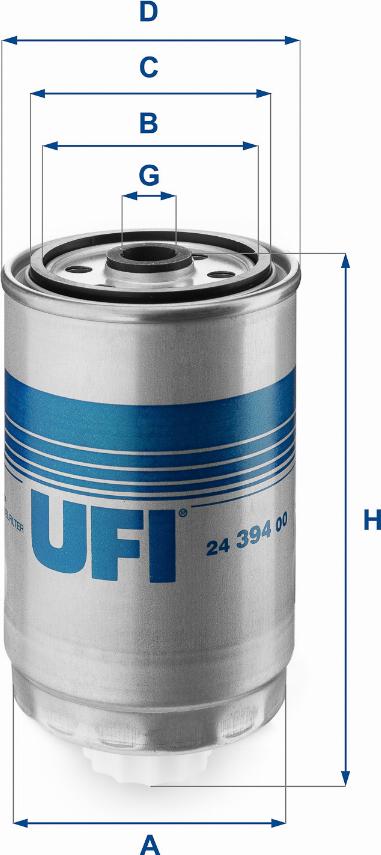 UFI 24.394.00 - Filtru combustibil parts5.com