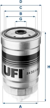 UFI 24.351.00 - Palivový filter parts5.com