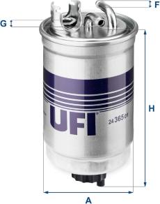 UFI 24.365.01 - Filtre à carburant parts5.com