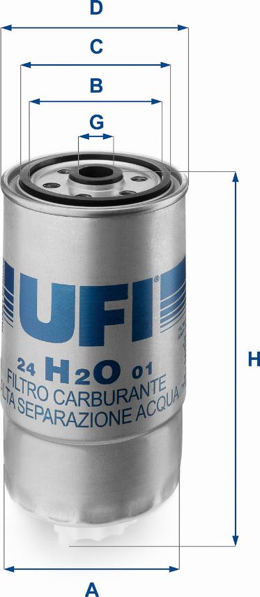 UFI 24.H2O.01 - Filter za gorivo parts5.com