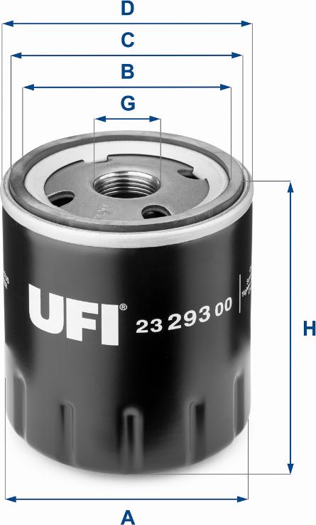 UFI 23.293.00 - Öljynsuodatin parts5.com