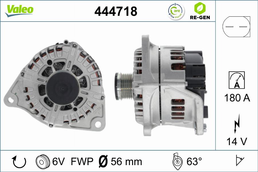 Valeo 444718 - Generator / Alternator parts5.com