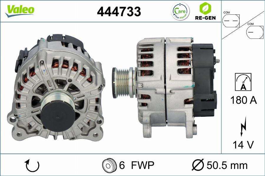 Valeo 444733 - Generator / Alternator parts5.com