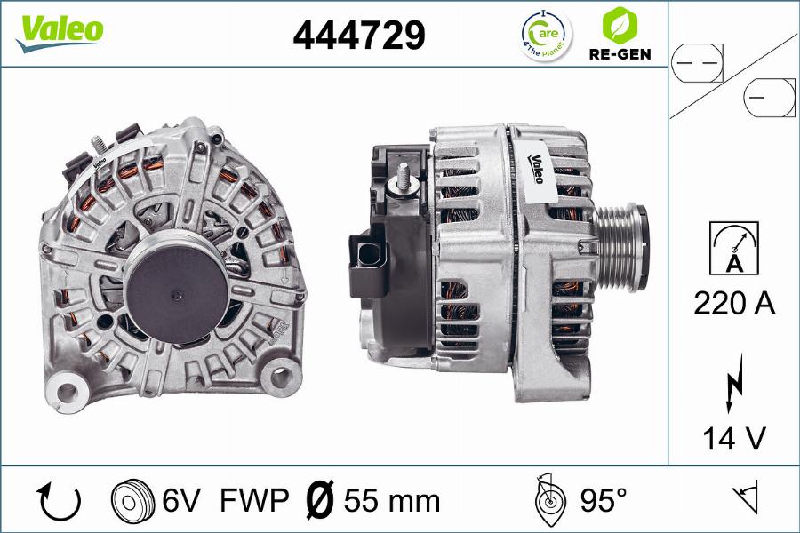 Valeo 444729 - Generator / Alternator parts5.com