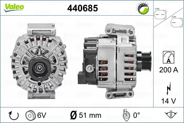 Valeo 440685 - Generator parts5.com