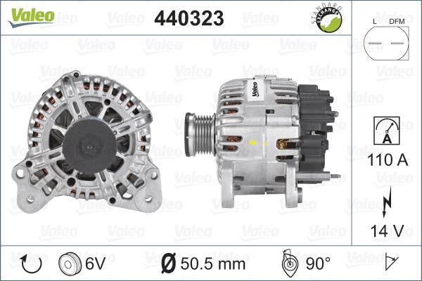 Valeo 440323 - Alternator parts5.com