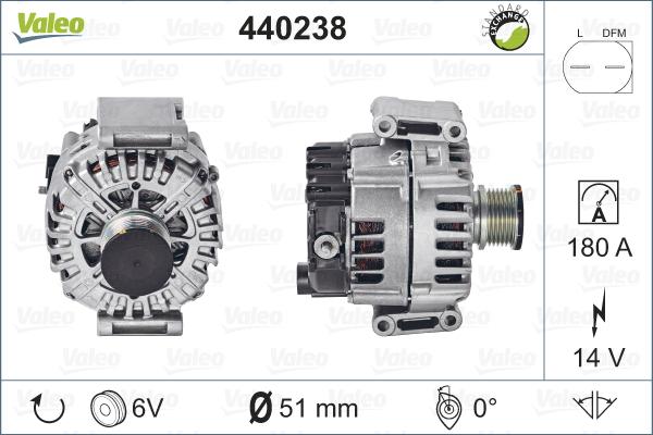 Valeo 440238 - Alternatör parts5.com