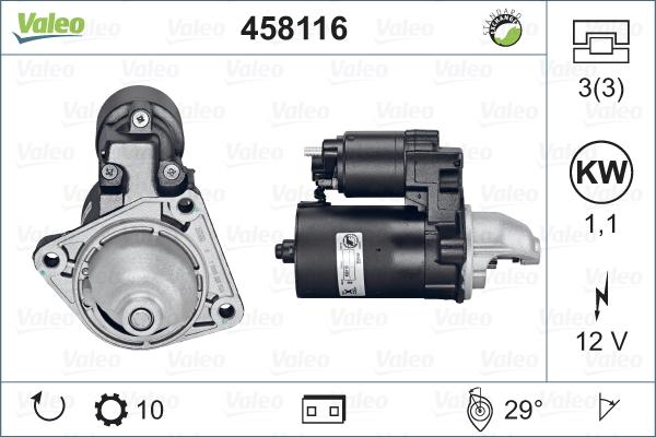 Valeo 458116 - Motor de arranque parts5.com