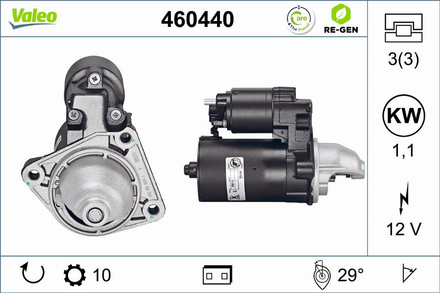 Valeo 460440 - Motor de arranque parts5.com