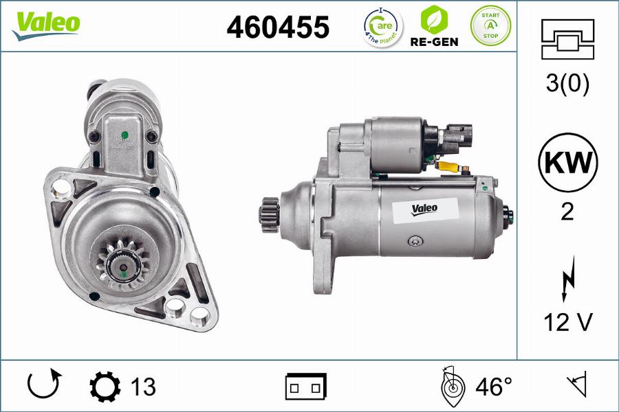 Valeo 460455 - Żtartér parts5.com