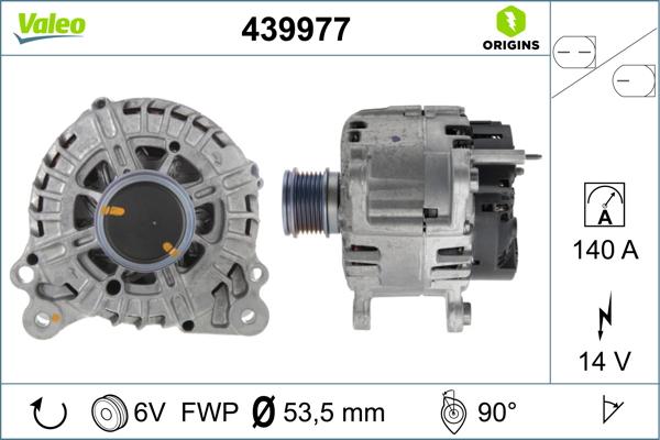 Valeo 439977 - Generator / Alternator parts5.com